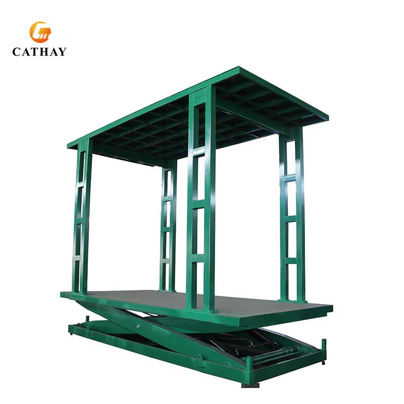 Garaje subterráneo con elevador hidráulico